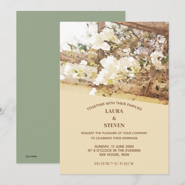 Hanging jasmine flowers Wedding  (Front/Back)