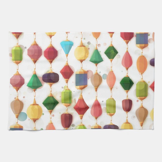Hanging Jewels Beaded Curtain Kitchen Towel (Horizontal)