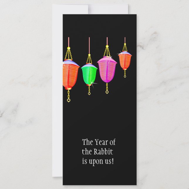 Hanging Lanterns - Any bkgd colour Invitation (Front)