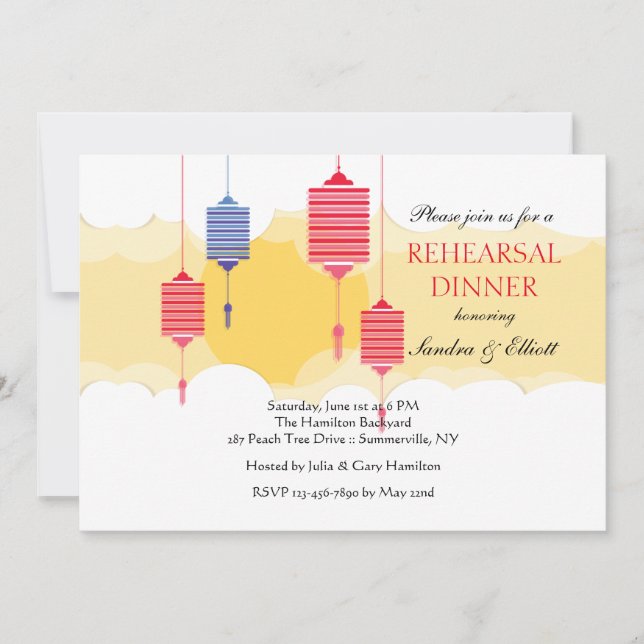 Hanging Lanterns Invitation (Front)