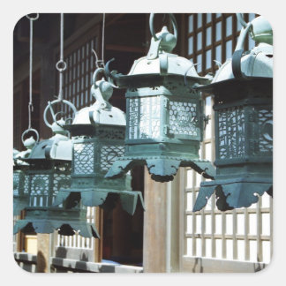 Hanging Lanterns - Kasuga Taisha, Nara, Japan Square Sticker