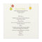Hanging Lanterns Wedding Menu Card
