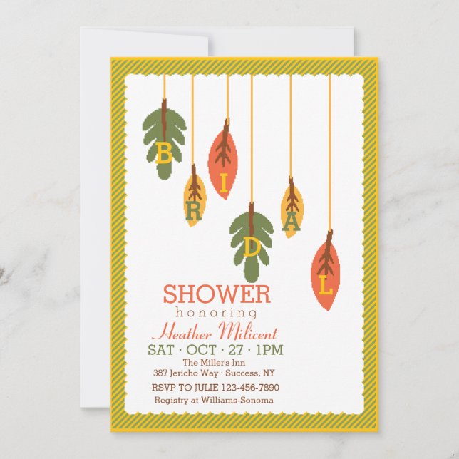 Hanging Leaves Invitation (Front)