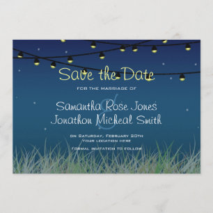 Hanging Lights Night Under the Stars Save the Date
