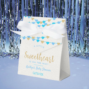 Hanging Love Hearts Little Sweetheart Baby Shower Favor Box