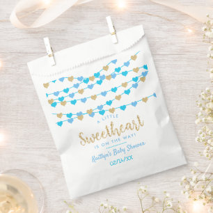 Hanging Love Hearts Little Sweetheart Baby Shower Favour Bag