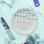 Hanging Love Hearts Little Sweetheart Baby Shower Paper Plate<br><div class="desc">Celebrate in style with these fun and modern baby shower paper plates. The design is easy to personalize with your own wording and your family and friends will be thrilled when they see these fabulous paper plates. Matching party items can be found in the collection.</div>