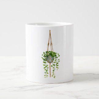 Hanging Macrame Plant Holder Boho Mug