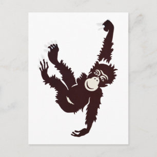Hanging Monkey Postcard