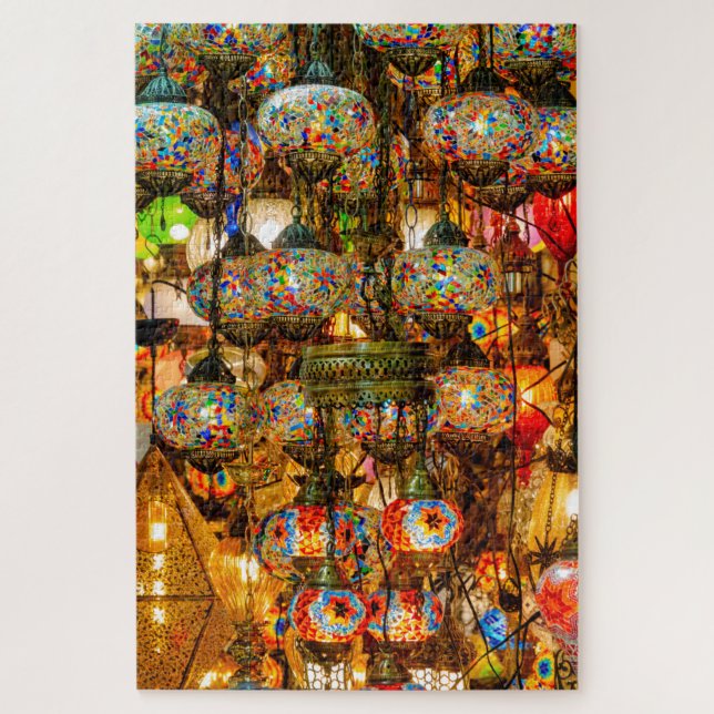 Hanging mosaic lamp jigsaw puzzle (Vertical)