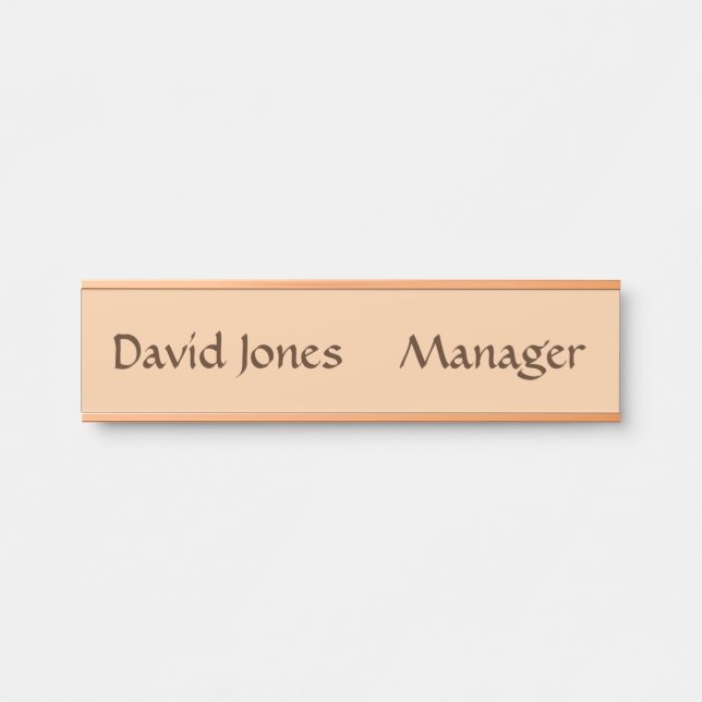 Hanging Name Plate   (Front)