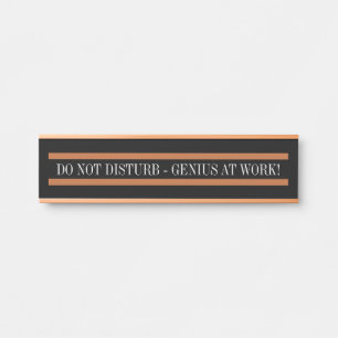 Hanging Name Plate Do Not Disturb Genius At Work