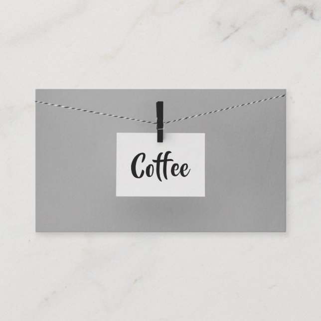 Hanging Note Word Beyond Coffee Punch-Card Loyalty Card (Front)