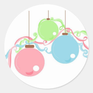 Hanging Ornamental Decorations Classic Round Sticker