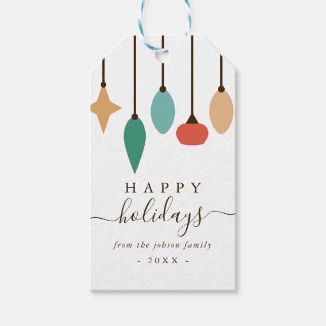 Hanging Ornaments Christmas Gift Tags (Front)
