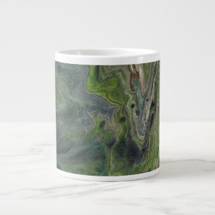Hanging Out Deep Green Abstract Drink Mug