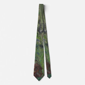 Hanging Out Deep Green Abstract Neck Tie