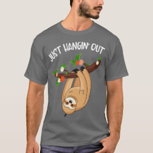 Hanging Out Funny Cute Sloth T-Shirt