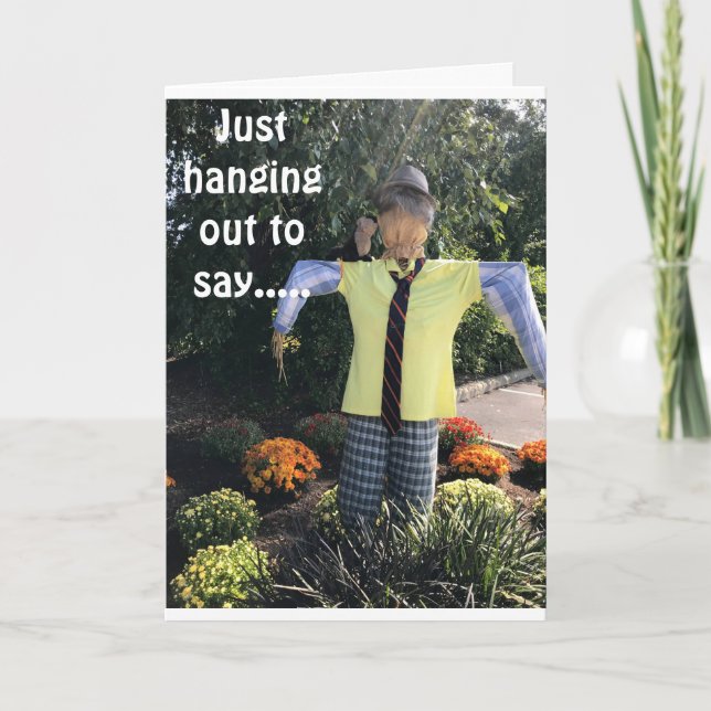 "HANGING OUT" HERE TO SAY **HAPPY BIRTHDAY** CARD (Front)
