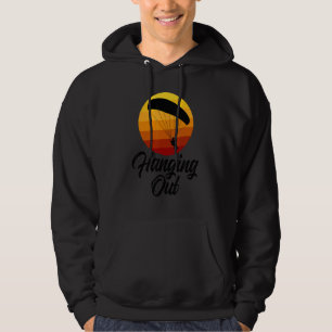 Hanging Out Retro   Women Paraglider Adventure Hoodie