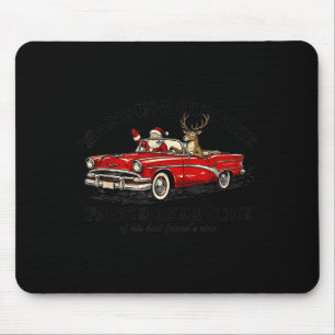 Hanging Out The Penger Side Funny Santa Christmas Mouse Pad