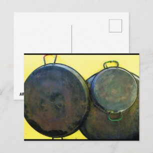 Hanging Paella Dishes Postcard