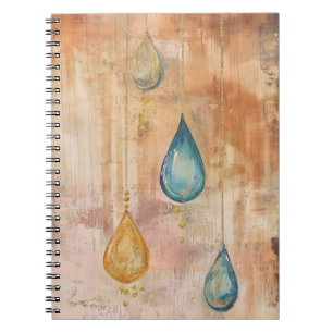 Hanging pendants in an artistic style reminiscent notebook