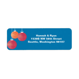 Hanging Red & Orange Paper Lantern On Lights