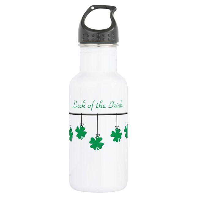 Hanging Shamrocks - Personalized 532 Ml Water Bottle (Front)