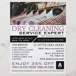 Hanging Shirts, Dry Cleaners, Cleaning Service Flyer