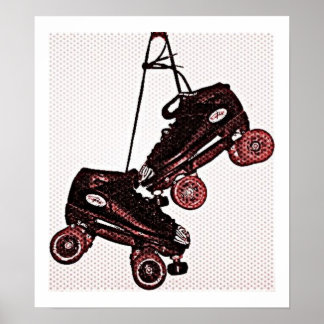 Hanging Skates Pop Art Dubbed Canvas Poster