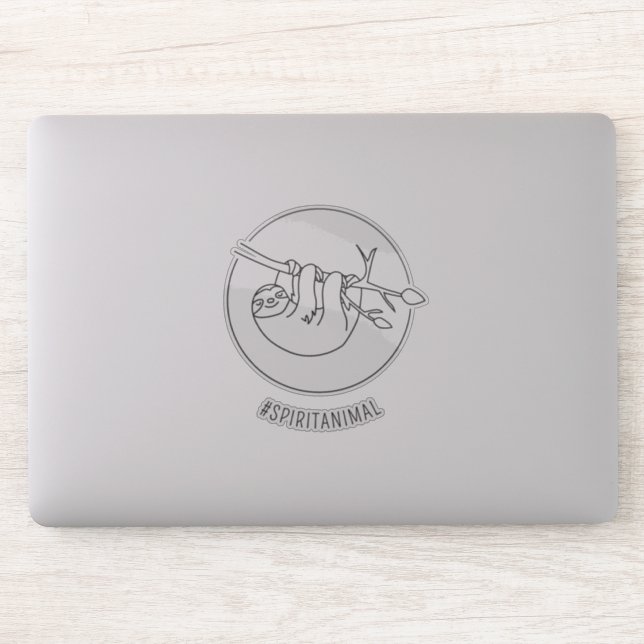 Hanging Sloth Spirit Animal Funny Vinyl Cut Out (Computer)