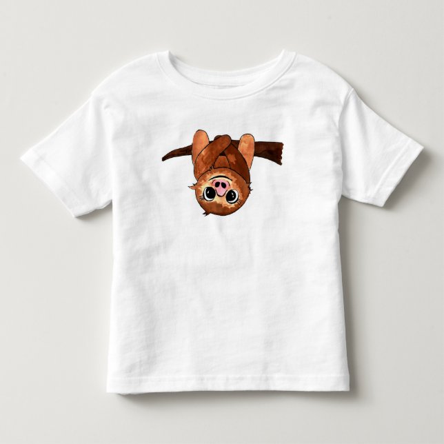 Hanging sloth toddler t-shirt (Front)