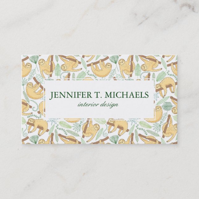 Hanging Sloths Business Card (Front)