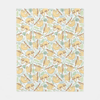 Hanging Sloths Fleece Blanket