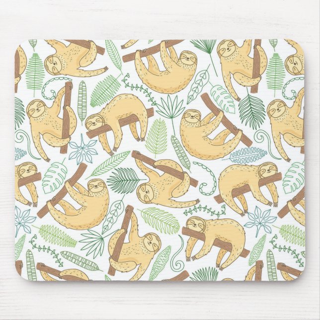 Hanging Sloths Mouse Pad (Front)