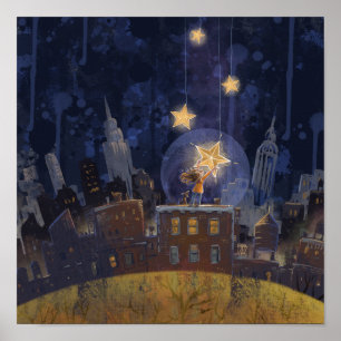 Hanging Stars Art Matte Poster