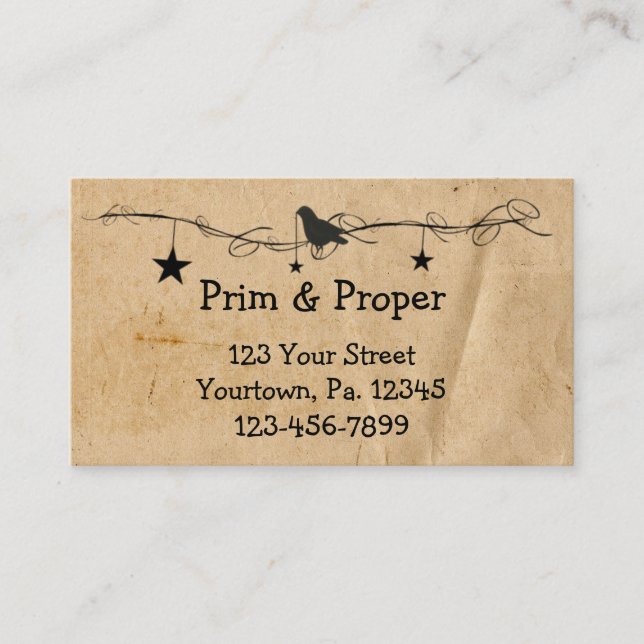 Hanging Stars & Crow Business Card (Front)