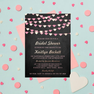 Hanging String Love Hearts Bridal Shower Real