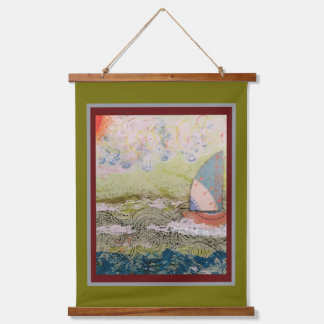Hanging Tapestry - Art Deco Sailboat 