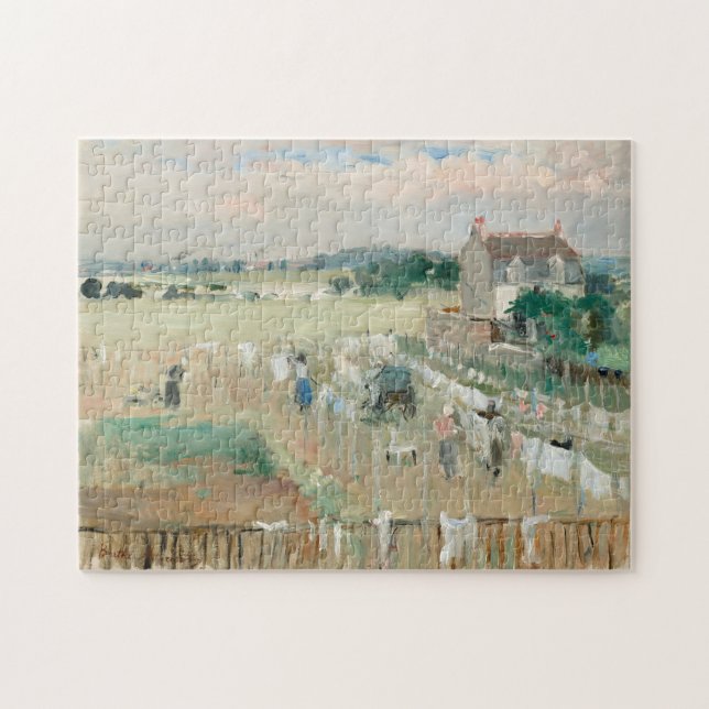Hanging the Laundry Out to Dry | Berthe Morisot Jigsaw Puzzle (Horizontal)
