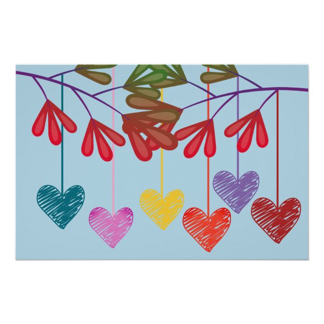 Hanging Tree Hearts Poster (Front)