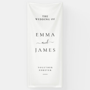 Hanging Wedding Banner White The Wedding Of