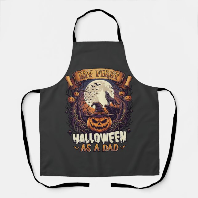 Hanging Witches Halloween Flying Witch Haunted Hou Apron (Front)