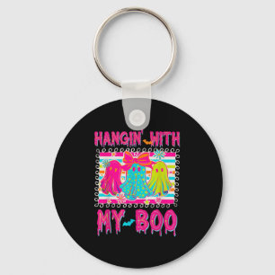 Hanging With My Boos Soky Halloween Disco Ghost Wo Keychain
