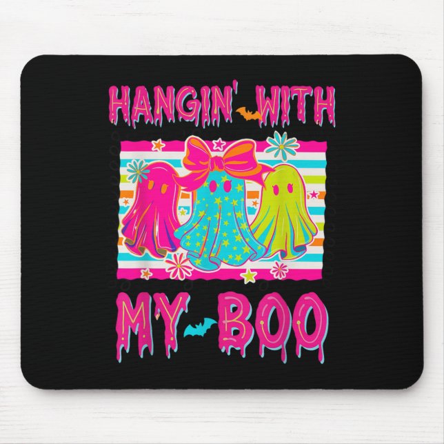 Hanging With My Boos Soky Halloween Disco Ghost Wo Mouse Pad (Front)