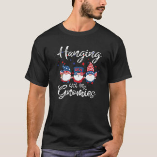 Hanging With My Gnomies 4Th Of July Ice Cream Flag T-Shirt