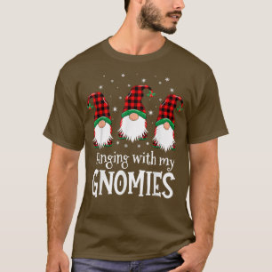 Hanging With My Gnomies Buffalo Plaid Christmas Pa T-Shirt