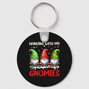 Hanging With My Gnomies Christmas Colourful Three  Keychain