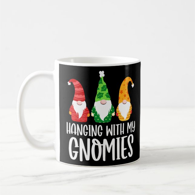 Hanging With My Gnomies Christmas Family Matching  Coffee Mug (Left)